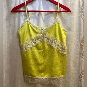 River Island Neon Green Lace Top